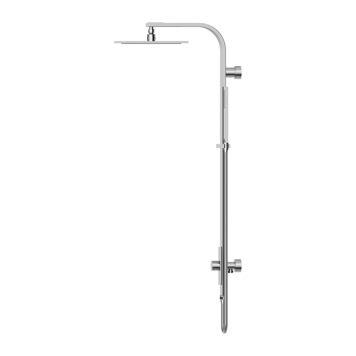 Nero Astra Rain Square Twin Shower Single Hose - Chrome-NR281305cCH-blue-leaf-bathware