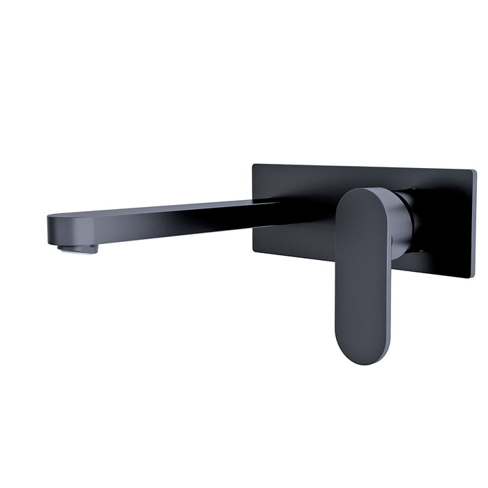 Nero Ecco Wall Basin/Bath Mixer - Matte Black-NR301310aMB-blue-leaf-bathware