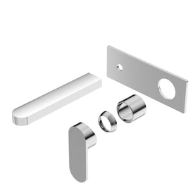 Nero Ecco Wall Basin/Bath Mixer (Trim Kit Only) - Chrome-NR301310aTCH-blue-leaf-bathware