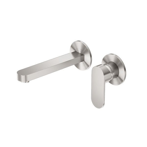 Nero Ecco Wall Basin/Bath Mixer Separate Back Plate - Brushed Nickel-NR301310bBN-blue-leaf-bathware