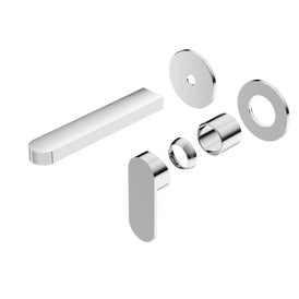 Nero Ecco Wall Basin/Bath Mixer Separate Back Plate (Trim Kit Only) - Chrome-NR301310bTCH-blue-leaf-bathware