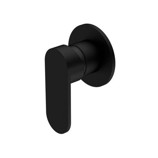 Nero Ecco Shower Mixer 80mm Round Plate - Matte Black-NR301311dMB-blue-leaf-bathware