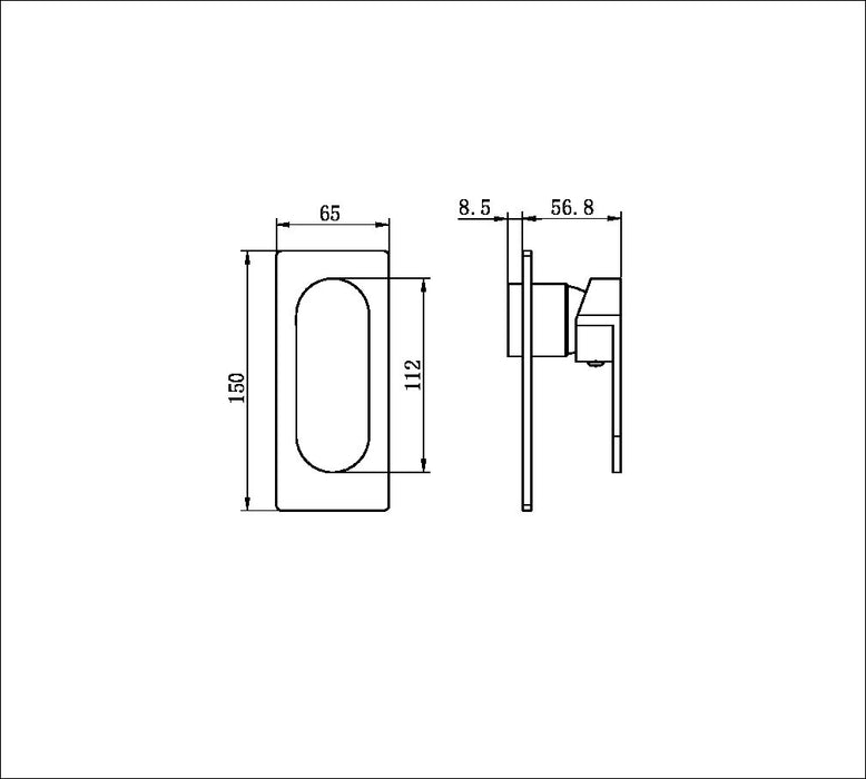 Nero Ecco Shower Mixer (Trim Kit Only) - Brushed Nickel-NR301311TBN-blue-leaf-bathware