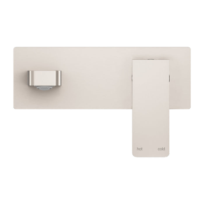 Nero Celia Wall Basin/Bath Mixer - Brushed Nickel-NR301507aBN-blue-leaf-bathware