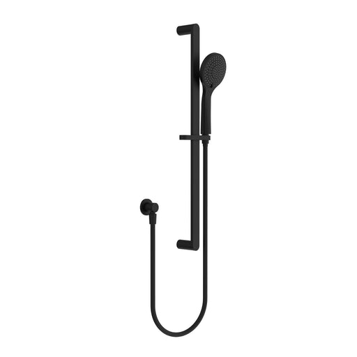 Nero Ecco Shower Rail With Air Shower - Matte Black-NR30802MB-blue-leaf-bathware