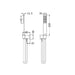 Nero Square Shower On Bracket - Matte Black-NR309MB-blue-leaf-bathware