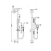 Nero Dolce Shower Rail With Slim Hand Shower - Chrome-NR311CH-blue-leaf-bathware