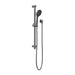 Nero Round Metal Project Rail Shower - Gun Metal-NR318GM-blue-leaf-bathware