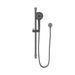 Nero Round Metal Project Rail Shower - Gun Metal-NR318GM-blue-leaf-bathware