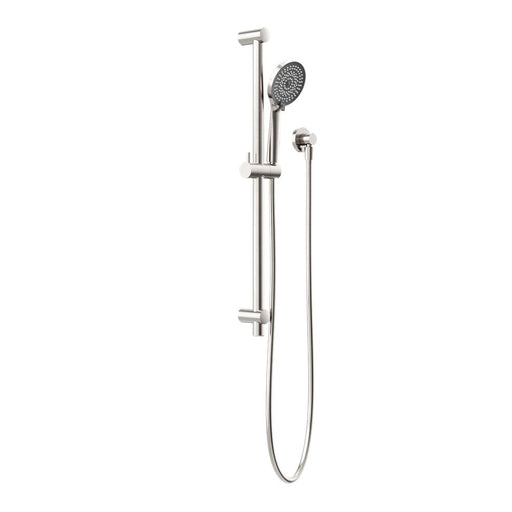 Nero Round Metal Project Shower Rail - Brushed Nickel-NR319BN-blue-leaf-bathware