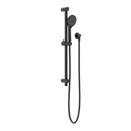 Nero Round Metal Project Shower Rail - Matte Black-NR319MB-blue-leaf-bathware