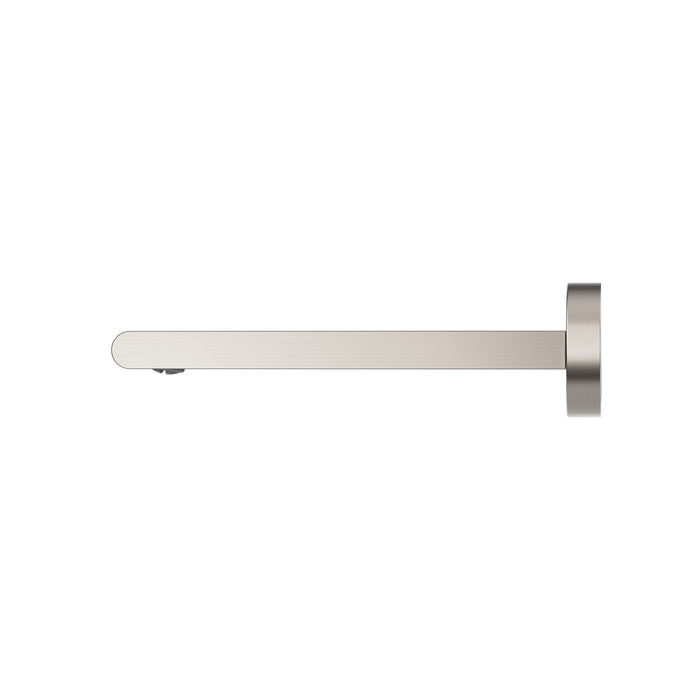 Nero Bianca Fixed Basin/Bath Spout 200mm - Brushed Nickel-NR321503BN-blue-leaf-bathware