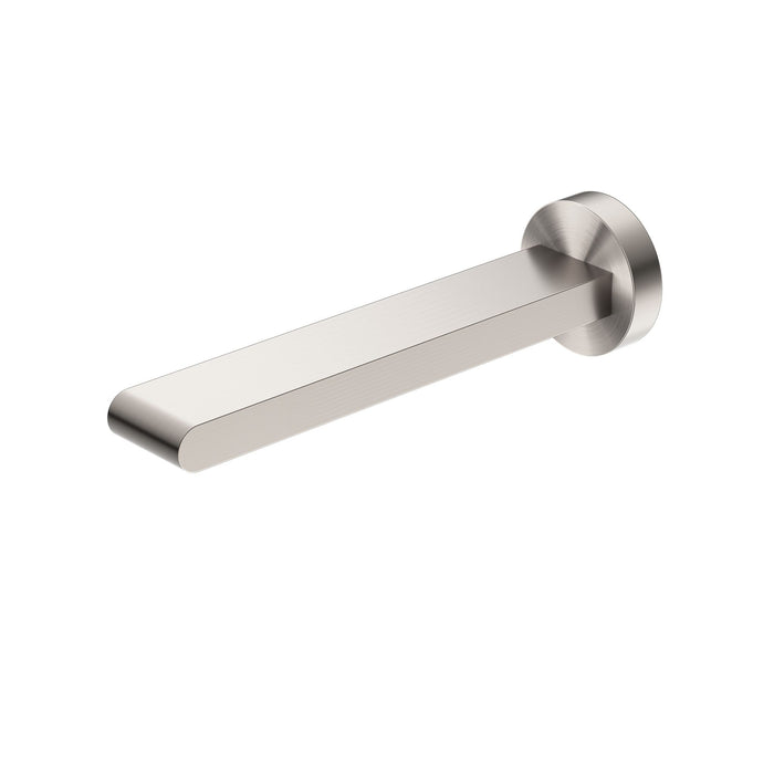 Nero Bianca Fixed Basin/Bath Spout 200mm - Brushed Nickel-NR321503BN-blue-leaf-bathware