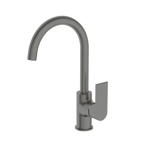 Nero Bianca Kitchen Mixer Gooseneck Spout - Gun Metal-NR321506GM-blue-leaf-bathware