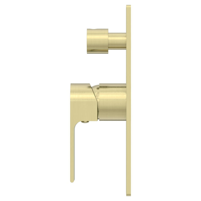 Nero Bianca Shower Mixer With Diverter - Brushed Gold-NR321511aBG-blue-leaf-bathware