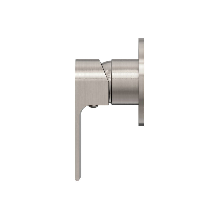 Nero Bianca Shower Mixer 80mm Plate - Brushed Nickel-NR321511dBN-blue-leaf-bathware