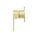 Nero Bianca Shower Mixer 80mm Plate - Brushed Gold-NR321511dBG-blue-leaf-bathware