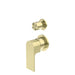 Nero Bianca Shower Mixer With Diverter Separate Back Plate - Brushed Gold-NR321511gBG-blue-leaf-bathware