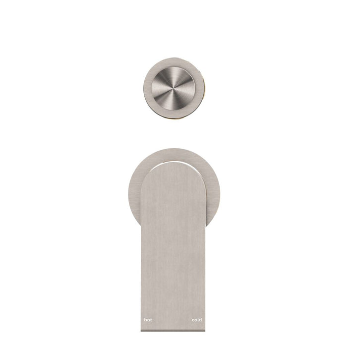 Nero Bianca Shower Mixer With Diverter Separate Back Plate - Brushed Nickel-NR321511gBN-blue-leaf-bathware