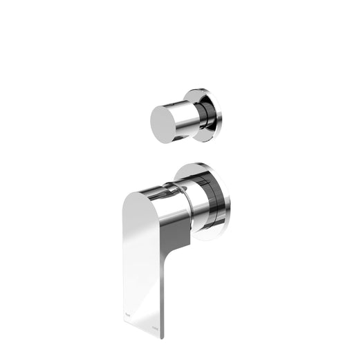 Nero Bianca Shower Mixer With Diverter Separate Back Plate - Chrome-NR321511gCH-blue-leaf-bathware