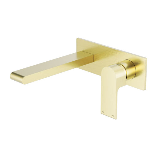 Nero Bianca Wall Basin/Bath Mixer - Brushed Gold-blue-leaf-bathware