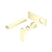 Nero Bianca Wall Basin/Bath Mixer (Trim Kit Only) - Brushed Gold-blue-leaf-bathware