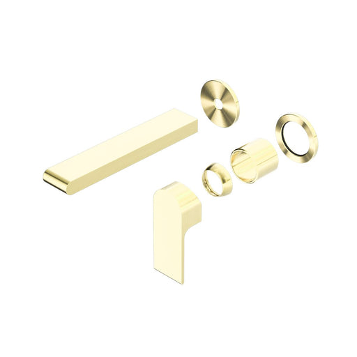 Nero Bianca Wall Basin/Bath Mixer Separate Back Plate (Trim Kit Only) - Brushed Gold-blue-leaf-bathware