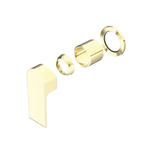 Nero Bianca Shower Mixer 60mm Plate (Trim Kit Only) - Brushed Gold-NR321511hTBG-blue-leaf-bathware