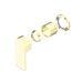 Nero Bianca Shower Mixer 60mm Plate (Trim Kit Only) - Brushed Gold-NR321511hTBG-blue-leaf-bathware