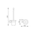Nero Dolce Toilet Brush Holder - Chrome-NR3688CH-blue-leaf-bathware