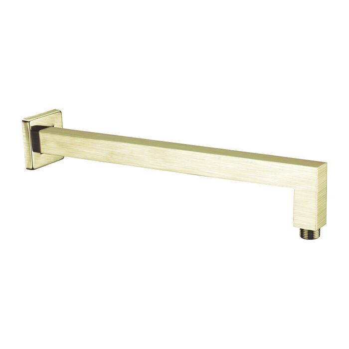 Nero Square Shower Arm - Brushed Gold-NR501BG-blue-leaf-bathware