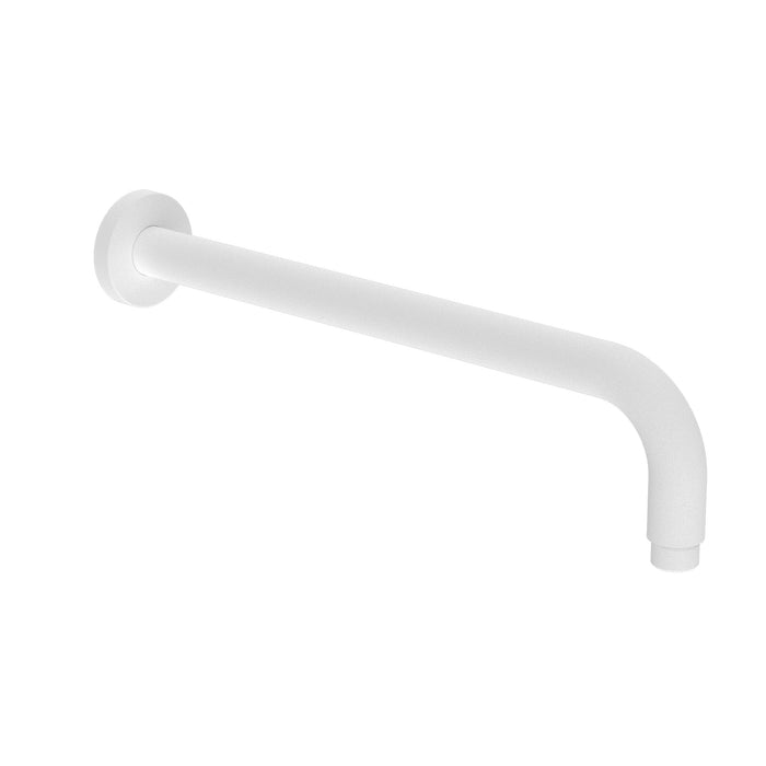 Nero Round Shower Arm Length - Matte White-blue-leaf-bathware