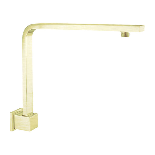 Nero Square Swivel Shower Arm - Brushed Gold-NR505BG-blue-leaf-bathware