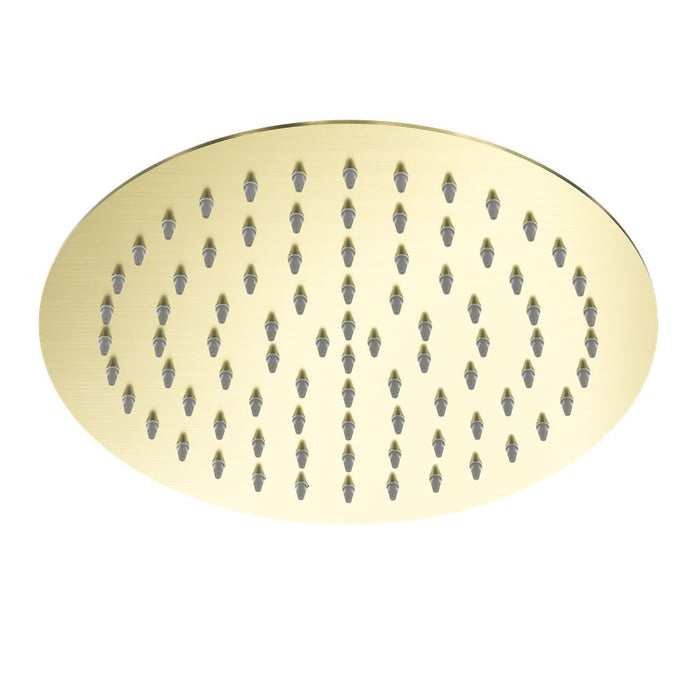 Nero 250mm Round Stainless Steel Shower Head - Brushed Gold-NR507036BG-blue-leaf-bathware