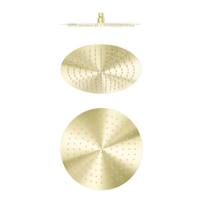 Nero Zen 316L 300mm Round Shower Head - Brushed Gold-NR508041BG-blue-leaf-bathware