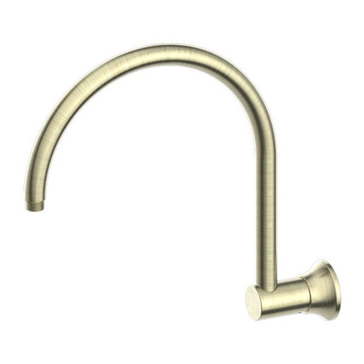 Nero York Shower Arm - Aged Brass-NR508AB-blue-leaf-bathware