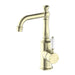 Nero York Basin Mixer With White Porcelain Lever - Aged Brass-NR69210101AB-blue-leaf-bathware