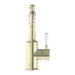 Nero York Basin Mixer With White Porcelain Lever - Aged Brass-NR69210101AB-blue-leaf-bathware