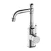 Nero York Basin Mixer With White Porcelain Lever - Chrome-NR69210101CH-blue-leaf-bathware