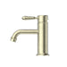 Nero York Straight Basin Mixer With Metal Lever - Aged Brass-NR692101b02AB-blue-leaf-bathware