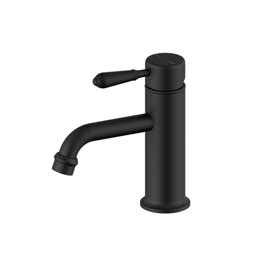 Nero York Straight Basin Mixer With Metal Lever - Matte Black-NR692101b02MB-blue-leaf-bathware