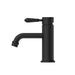 Nero York Straight Basin Mixer With Metal Lever - Matte Black-NR692101b02MB-blue-leaf-bathware