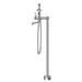 Nero York Freestanding Bath Set With White Porcelain Hand Shower - Chrome-NR692103a01CH-blue-leaf-bathware