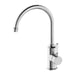 Nero York Kitchen Mixer Gooseneck Spout With White Porcelain Lever - Chrome-NR69210601CH-blue-leaf-bathware