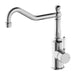 Nero York Kitchen Mixer Hook Spout With White Porcelain Lever - Chrome-NR69210701CH-blue-leaf-bathware