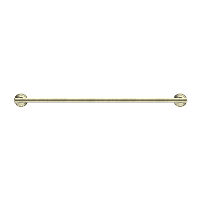 Nero York Single Towel Rail 600mm - Aged Brass-NR6924AB-blue-leaf-bathware