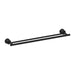 Nero York Double Towel Rail 600mm - Matte Black-NR6924dMB-blue-leaf-bathware