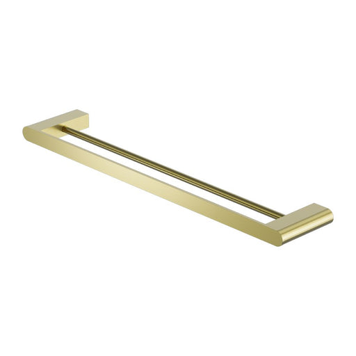 Nero Bianca Double Towel Rail - Brushed Gold-blue-leaf-bathware