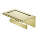 Nero Bianca Toilet Roll Holder With Phone Holder - Brushed Gold-NR9086aBG-blue-leaf-bathware