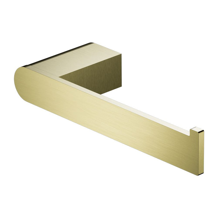 Nero Bianca Toilet Roll Holder - Brushed Gold-NR9086BG-blue-leaf-bathware